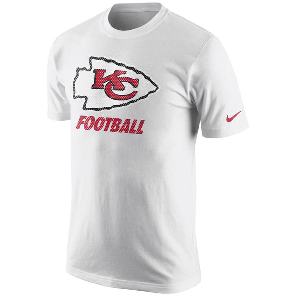 Men NFL Kansas City Chiefs Nike Facility TShirt  White